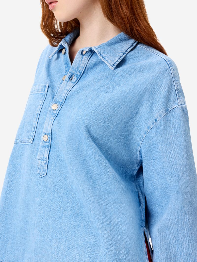 Maglia Giselle in denim con taschino