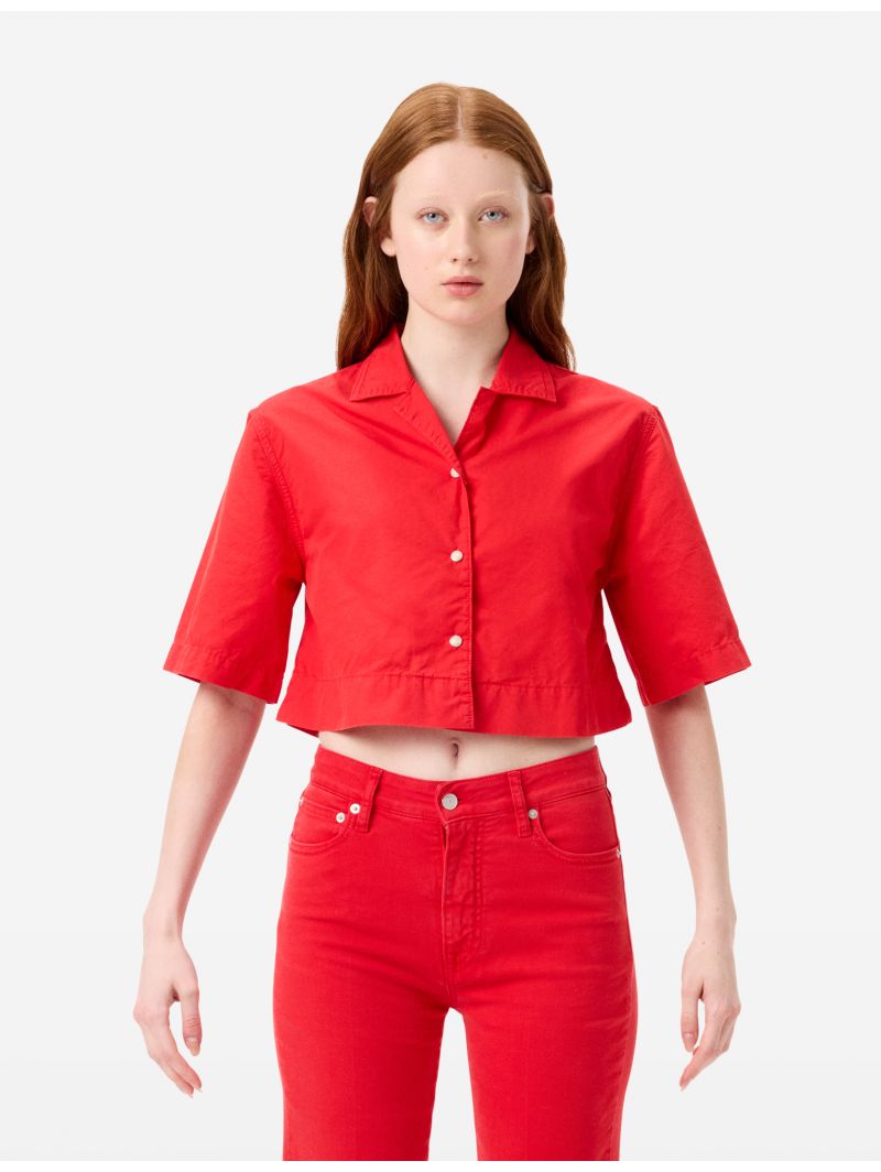 Jessie crop shirt reactive dyed