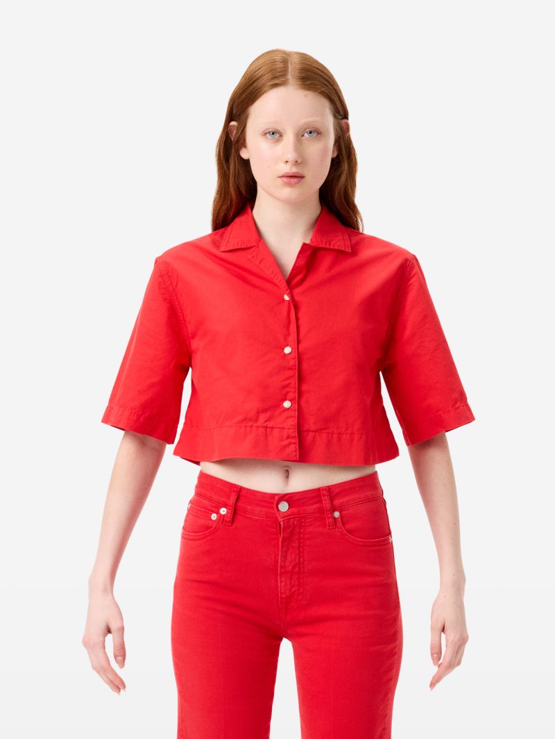 Jessie cropped cotton shirt
