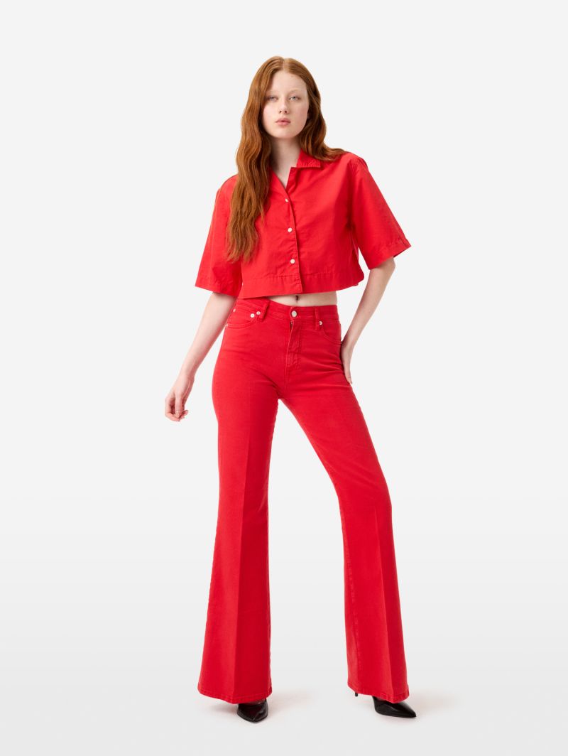 Jessie cropped cotton shirt