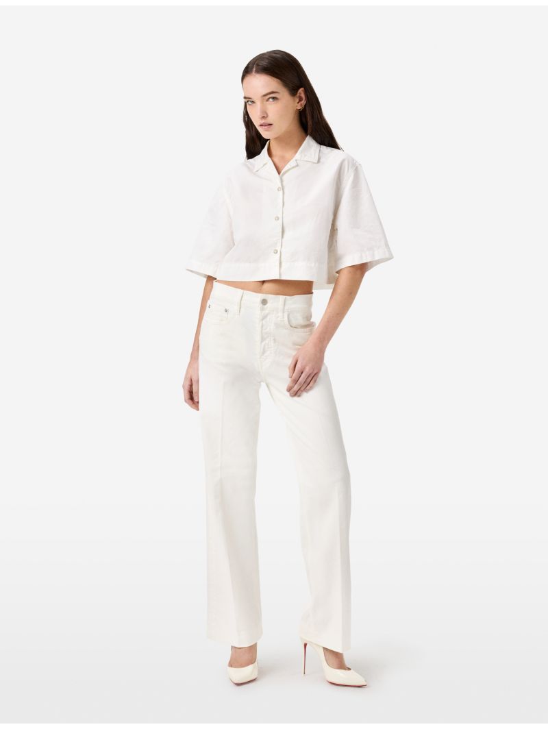 Jessie crop shirt reactive dyed