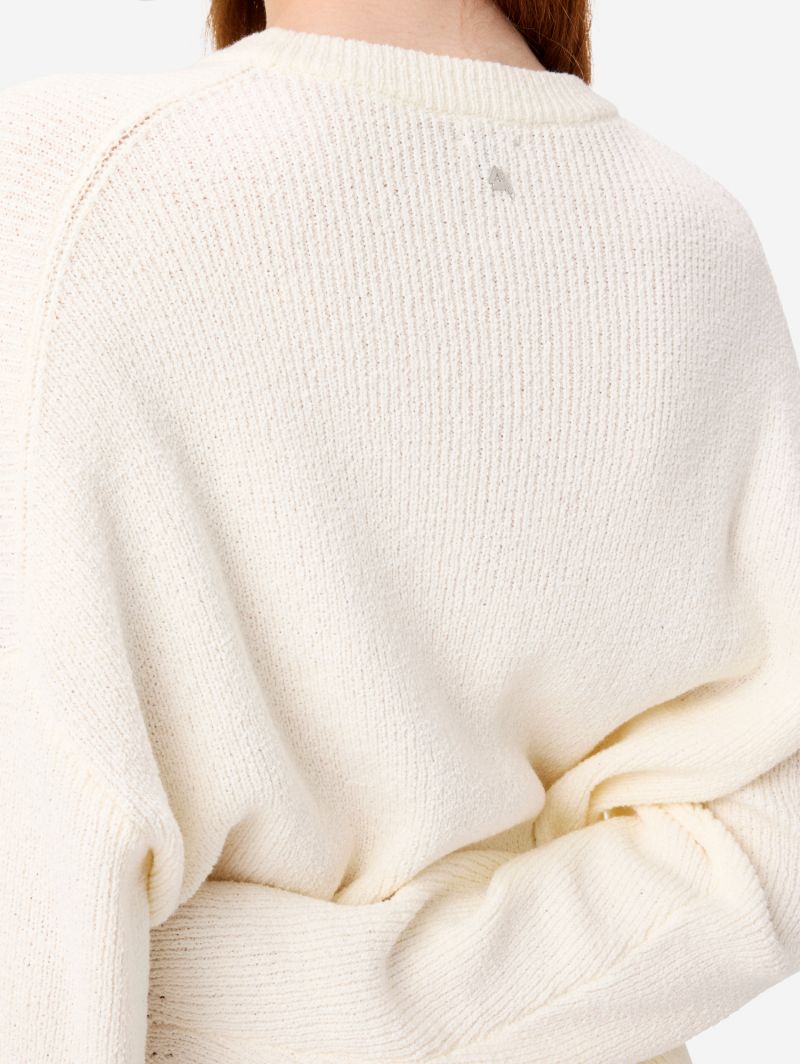 Maglia Gia over a costine con orli distressed