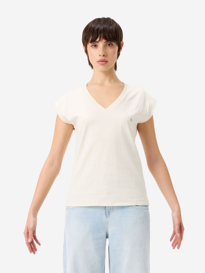 Jam v neck t-shirt rinse wash