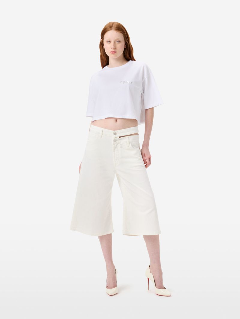 T-shirt Ariel boxy fit con logo stampato