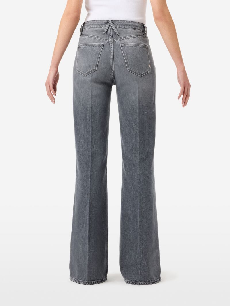 Flaire high rise flared stone wash brushed