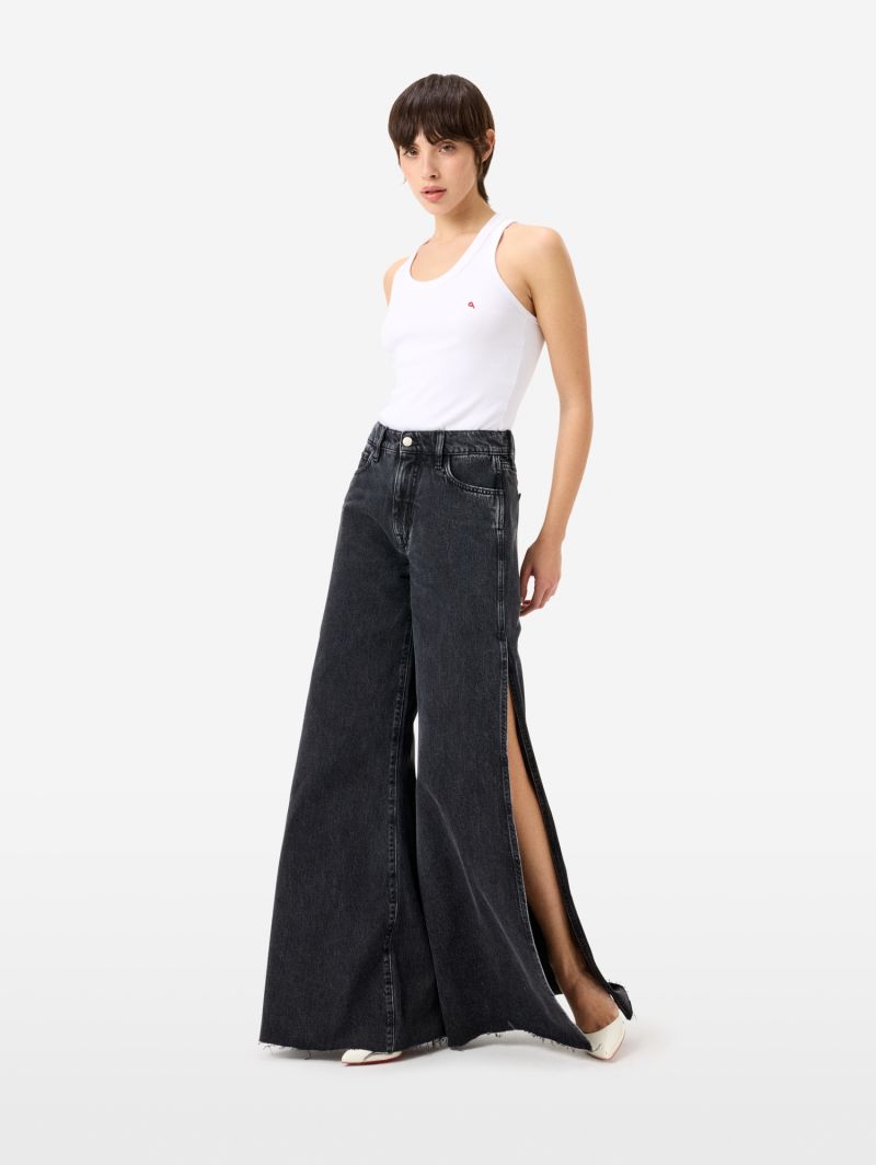 Jeans Asia flare fit con spacchi