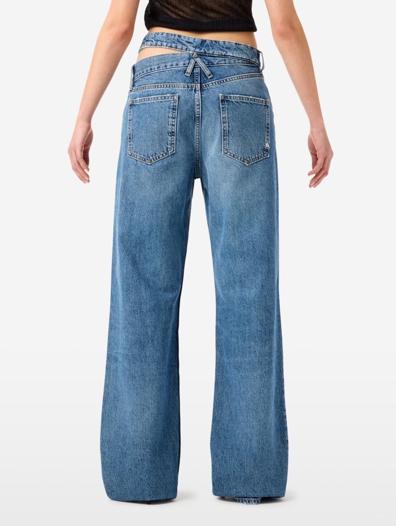 Jeans Zoe straight fit con doppia cintura