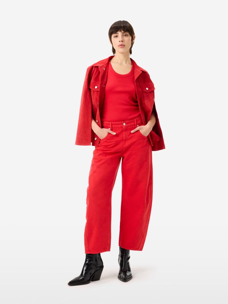 Aida crop super fitted low waist cropped curve leg direct dyed