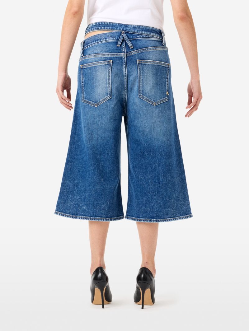 Missy wide-leg shorts with double belt