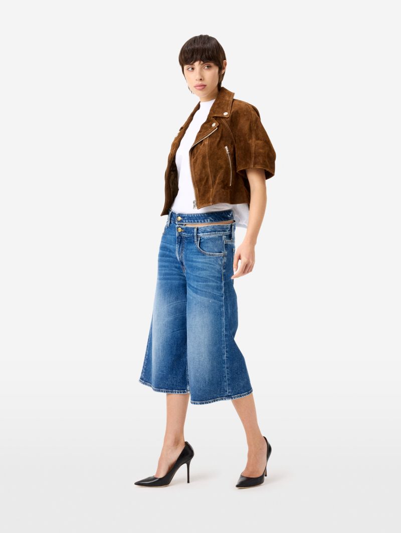 Missy wide-leg shorts with double belt