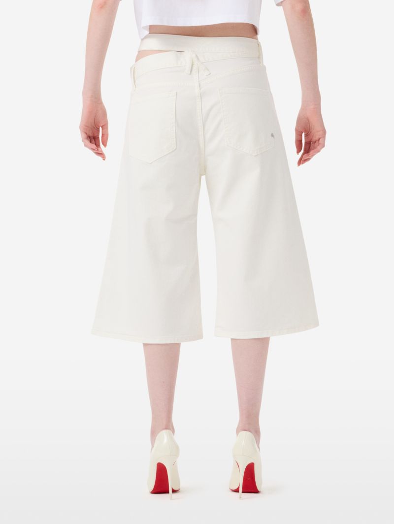 Missy wide-leg shorts with double belt