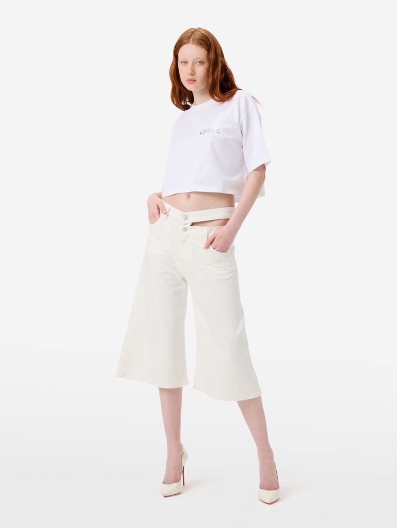 Missy wide-leg shorts with double belt