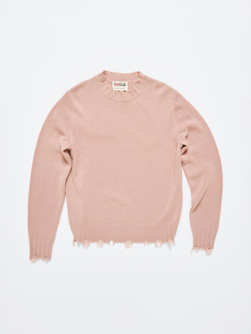 Warm round neck Big embroidery