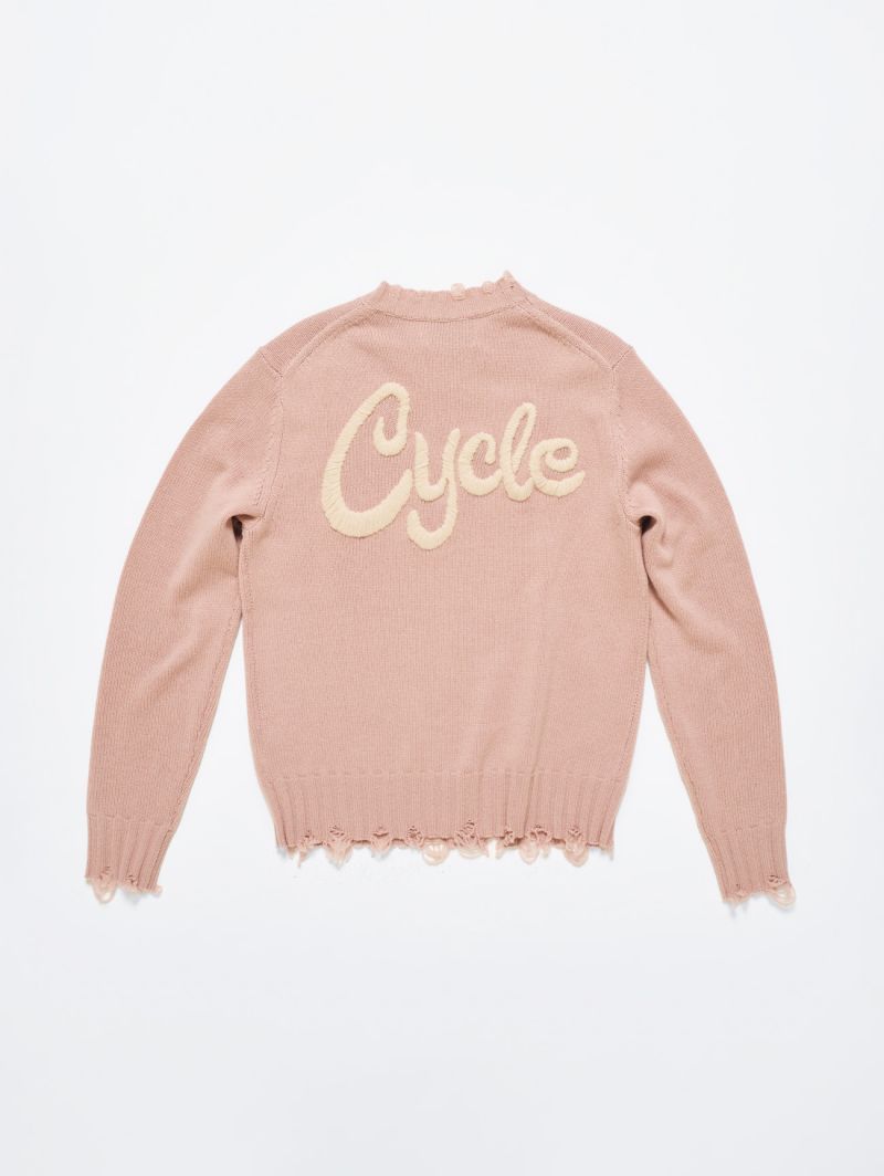 Warm round neck Big embroidery