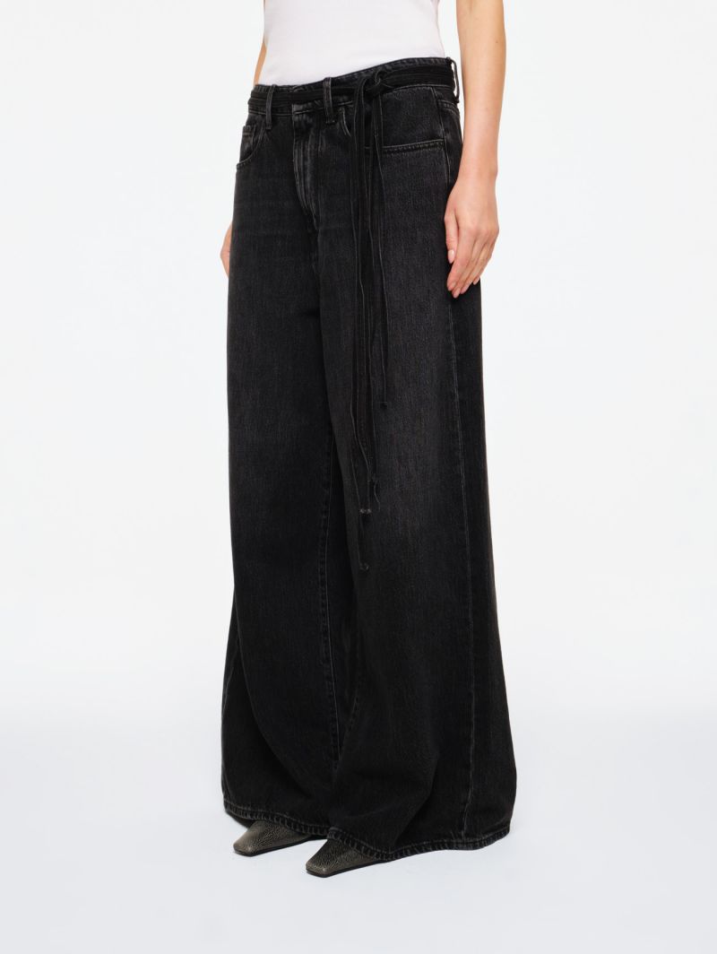 BIG LOW SUPER WIDE LEG LOW WAIST ECO ENZYME STONE WASH