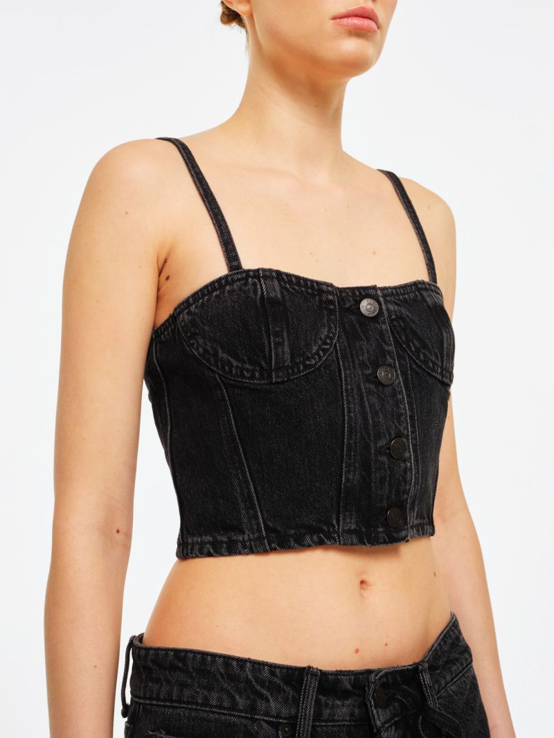 Denim Zoe crop top
