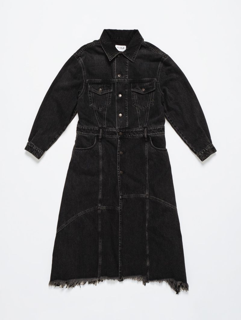 AVERY DENIM TRENCH ECO ENZYME STONE WASH