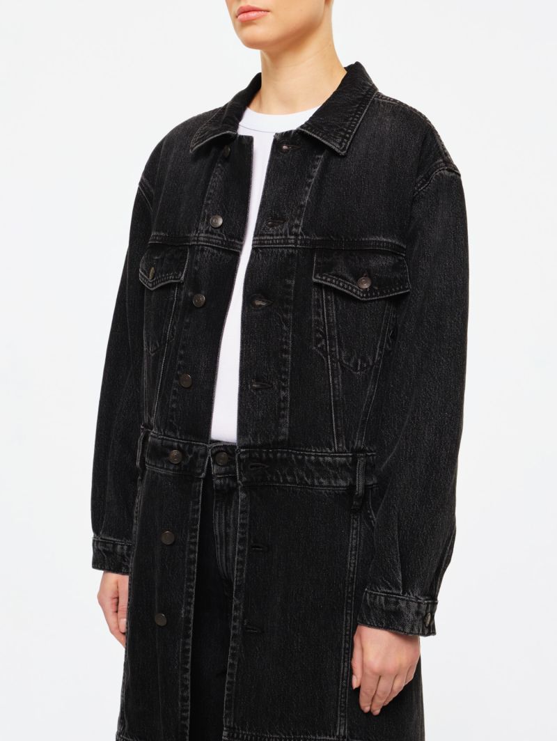 AVERY DENIM TRENCH ECO ENZYME STONE WASH