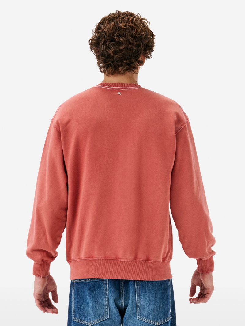 Ethan round neck cott. fl. resin spray garment dyed
