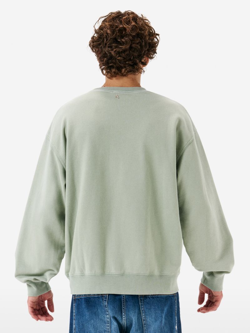 Ethan round neck cott. fl. resin spray garment dyed