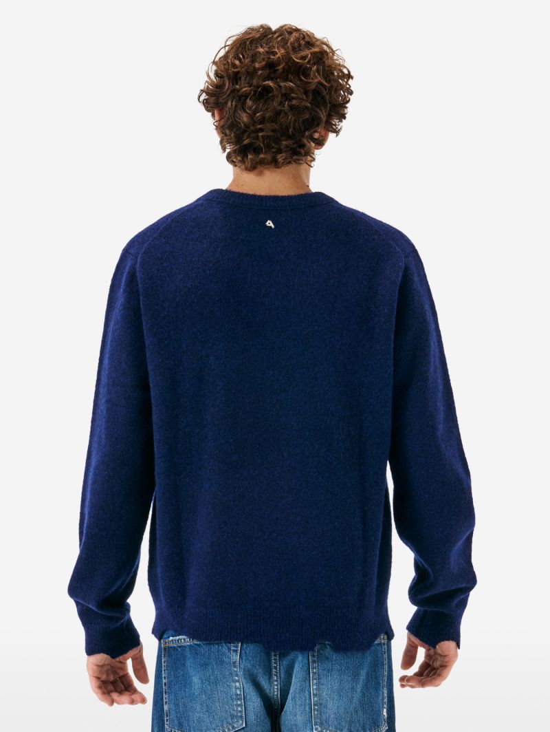 Round plain knit alpaca