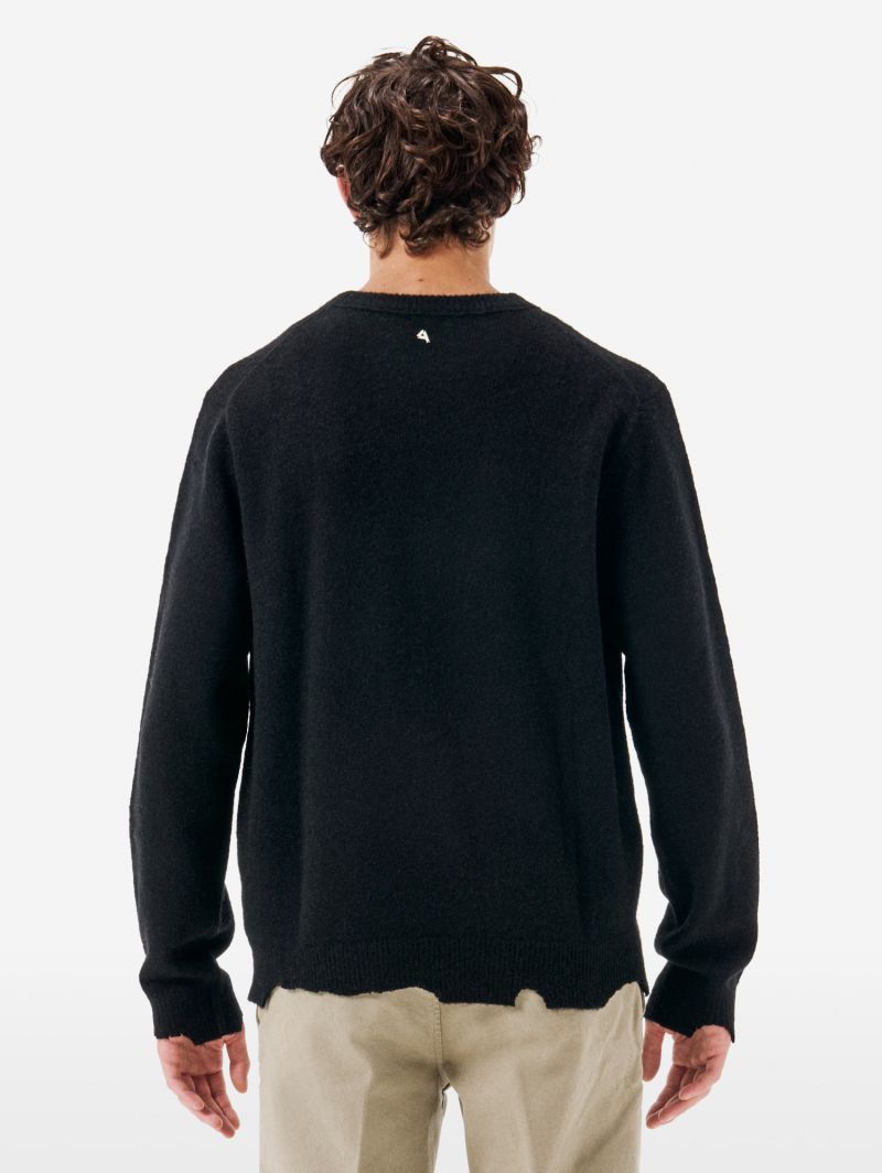 Round plain knit alpaca