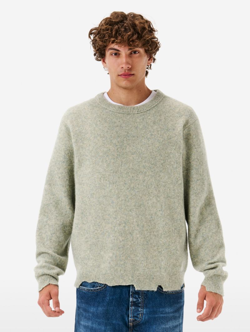 Round plain knit alpaca
