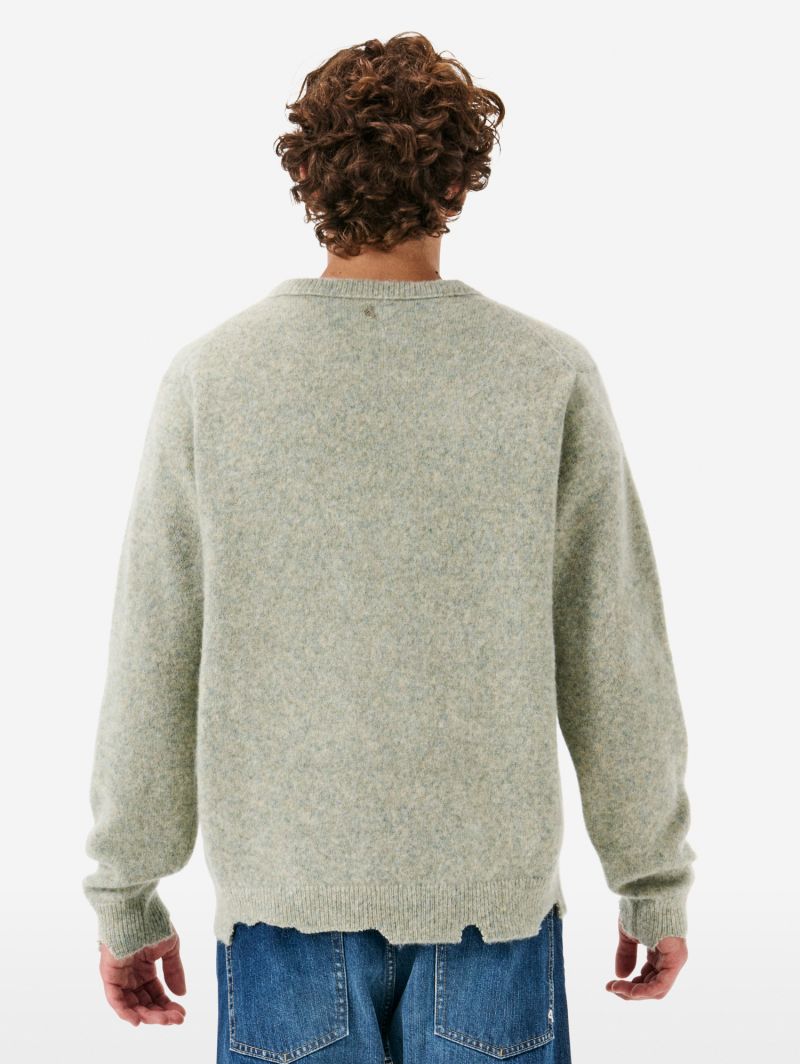 Round plain knit alpaca