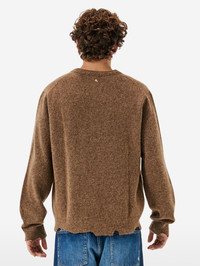 Round plain knit alpaca