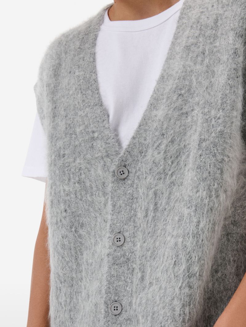 Over gilet brushed english rib amazing