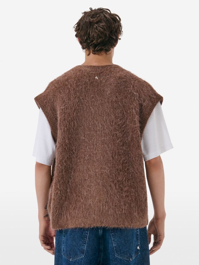 Over gilet brushed english rib amazing