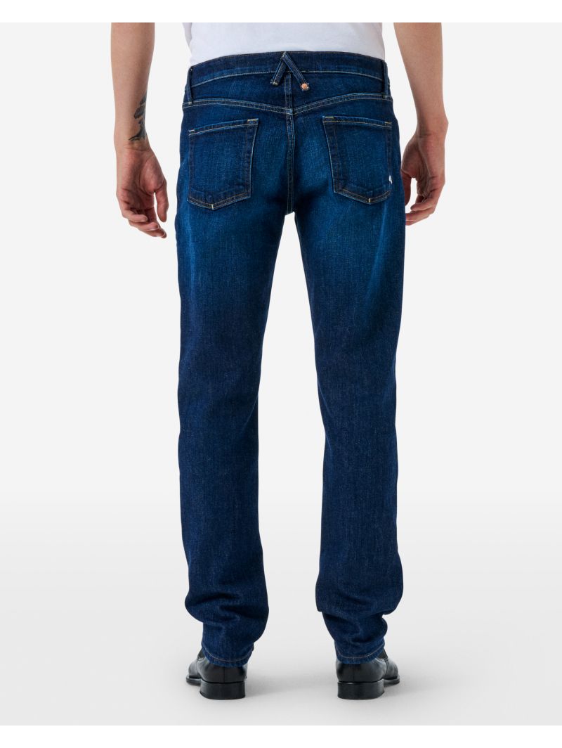 Slim fit dark rinse brushed