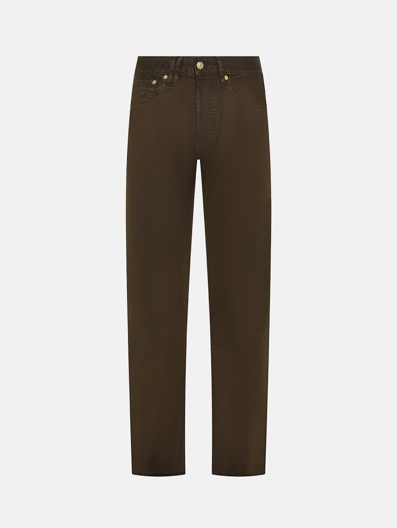 Standard comfort regular straight '90s fit oil coated garment dyed