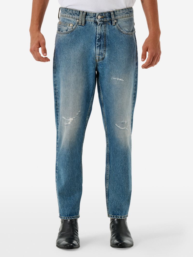 Lucky tapered fit antique bleach repaired