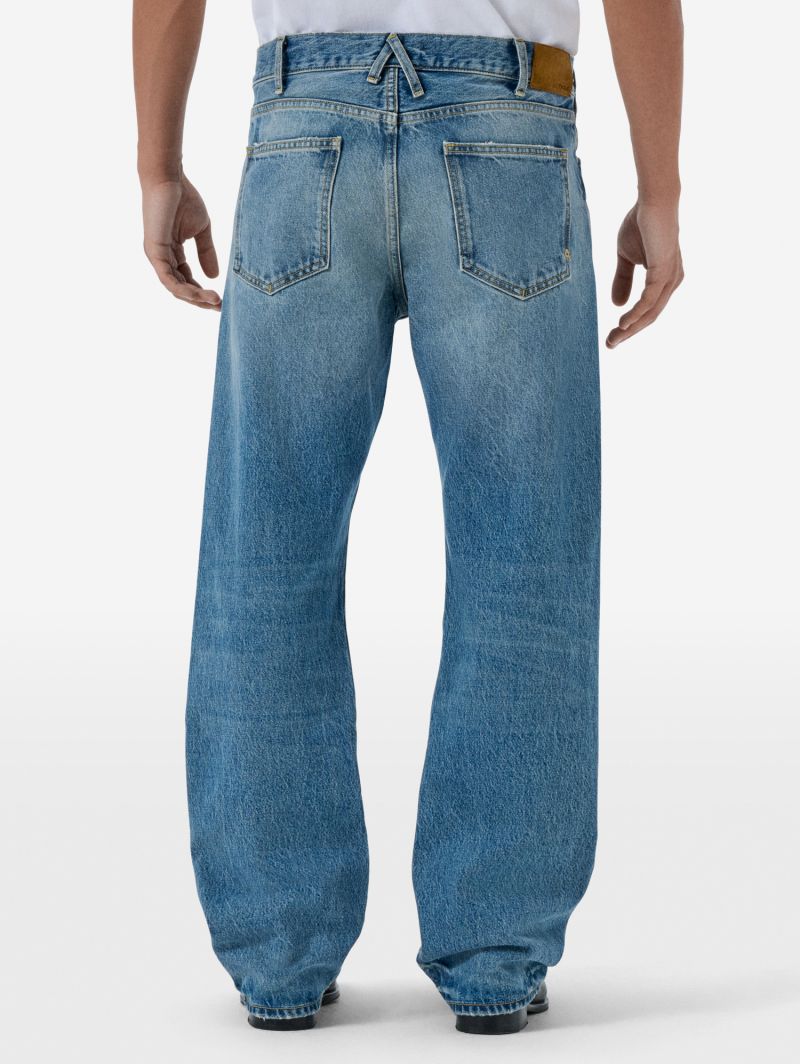 Full wide straight leg antique vintage distressed