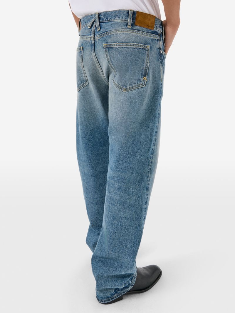 Full wide straight leg antique vintage distressed