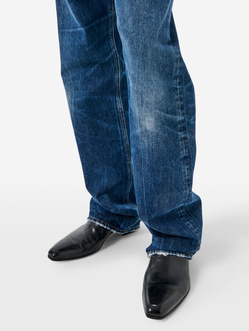 Full wide straight leg dark vintage