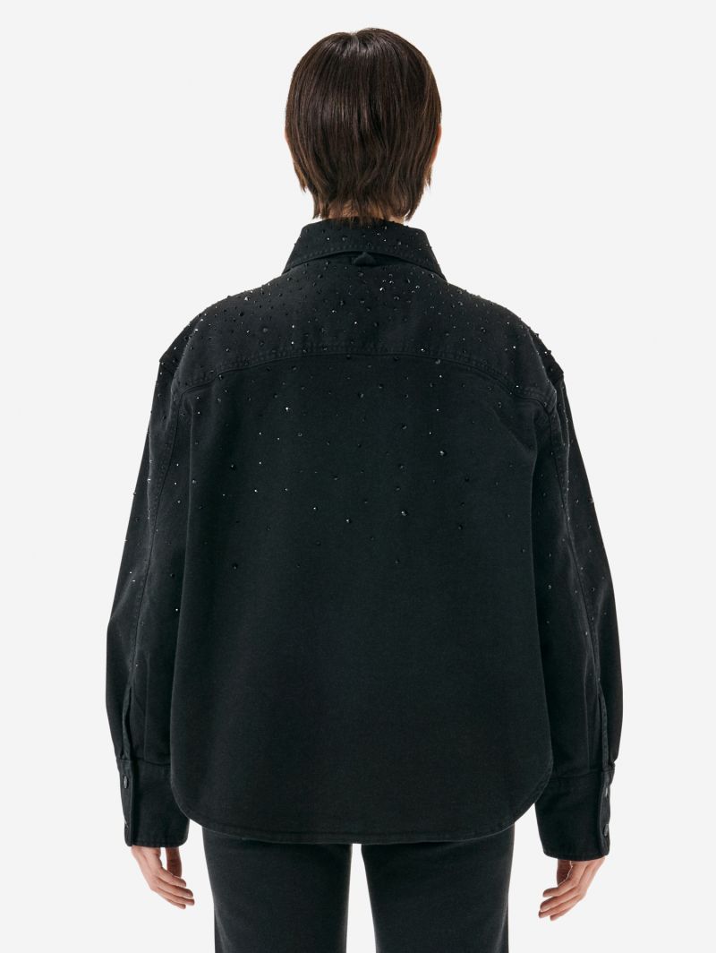 Penny shirt with strass dégradé direct dyed
