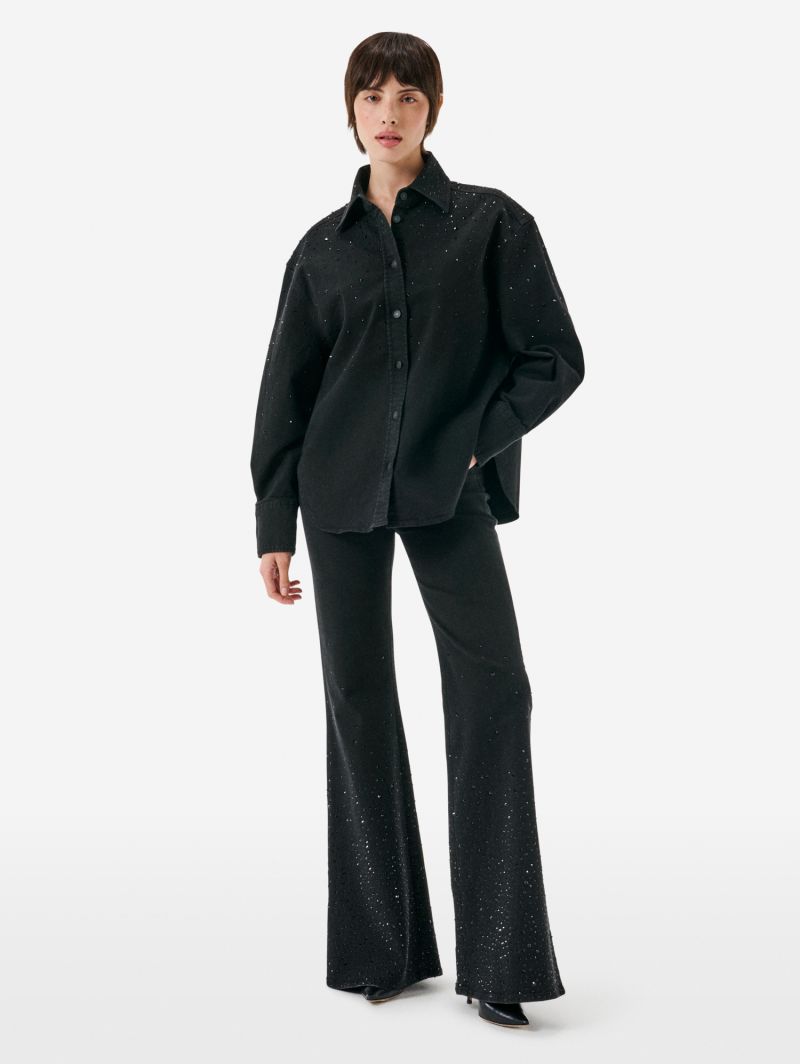 Penny shirt with strass dégradé direct dyed