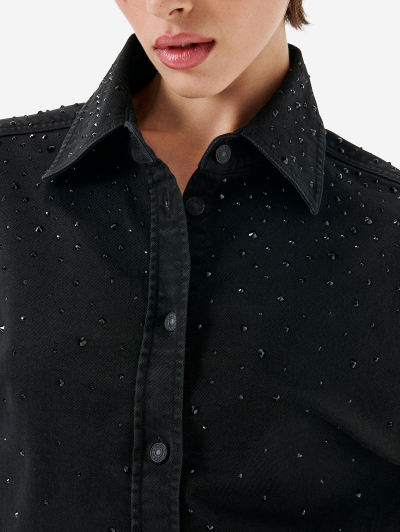 Penny shirt with strass dégradé direct dyed