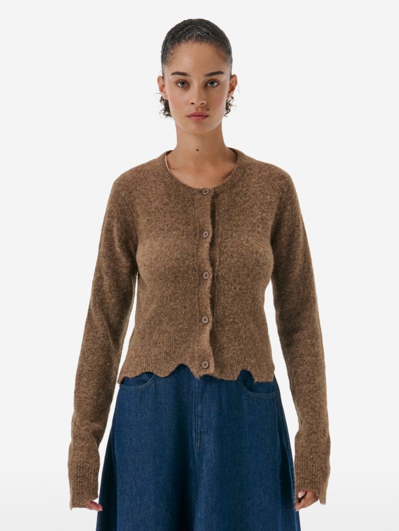 Alpaca-blend cardigan