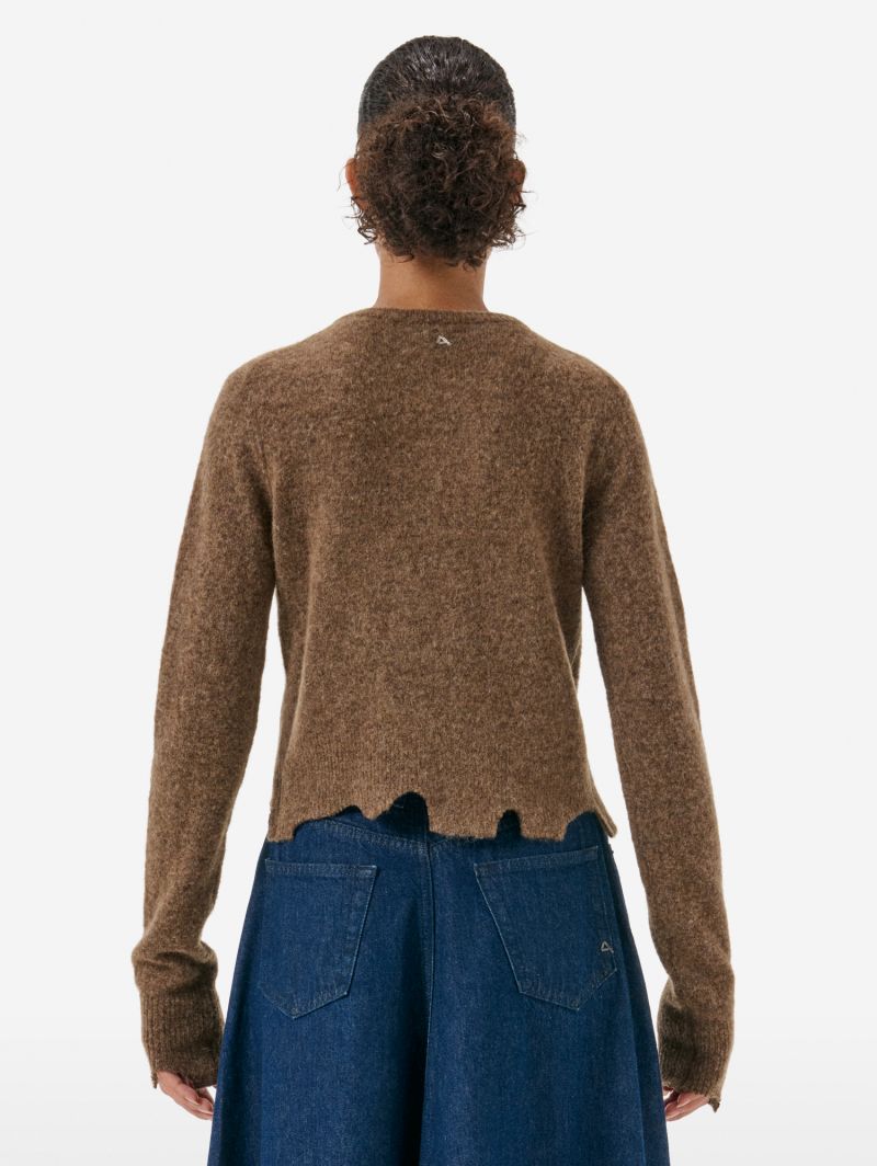 Alpaca-blend cardigan