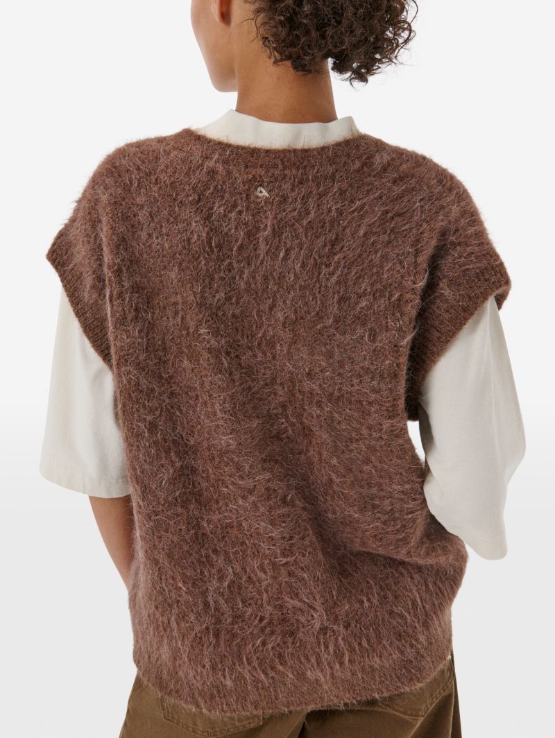 Over gilet brushed eng. rib amazing