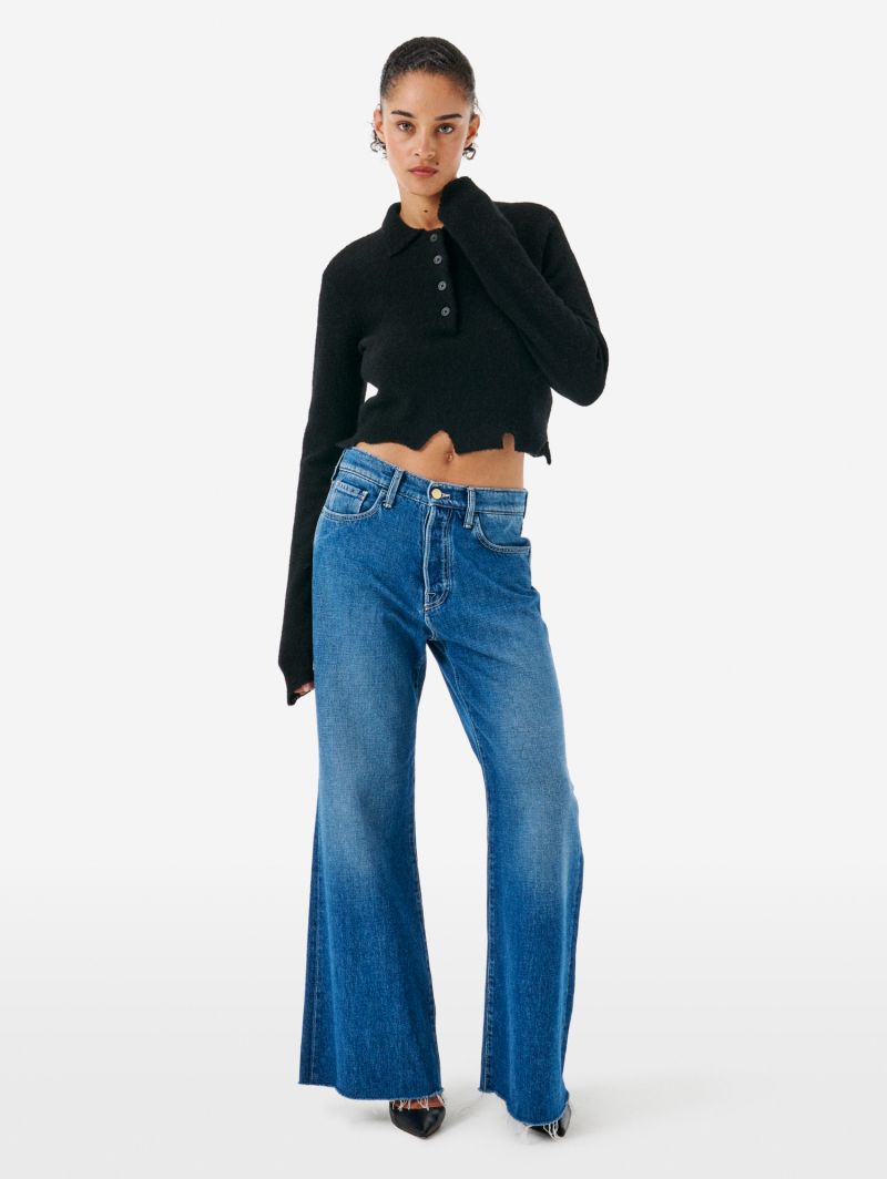 Polo in maglia misto alpaca