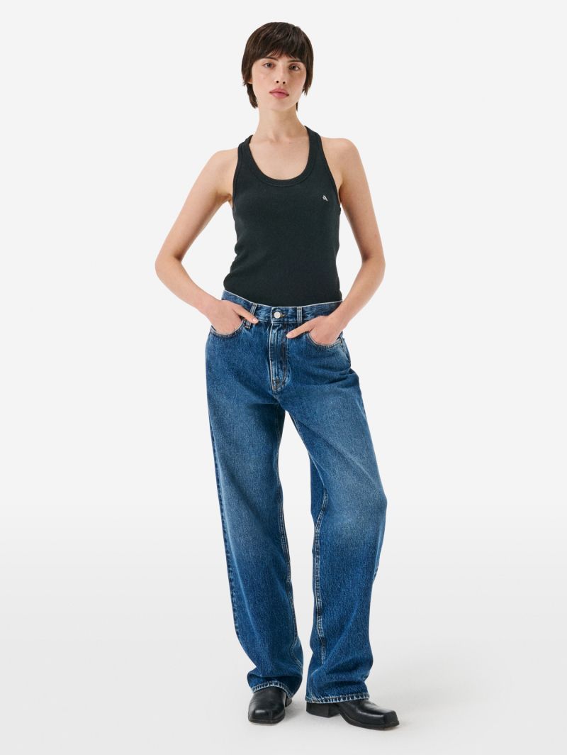 America ribbed tank top rinse wash