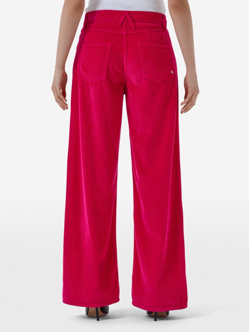 Pantaloni Aida Low wide leg in velluto