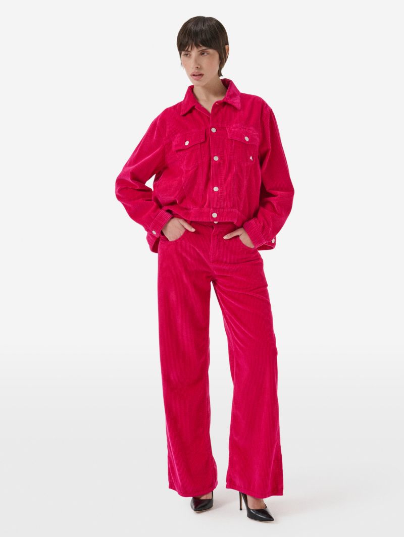 Pantaloni Aida Low wide leg in velluto