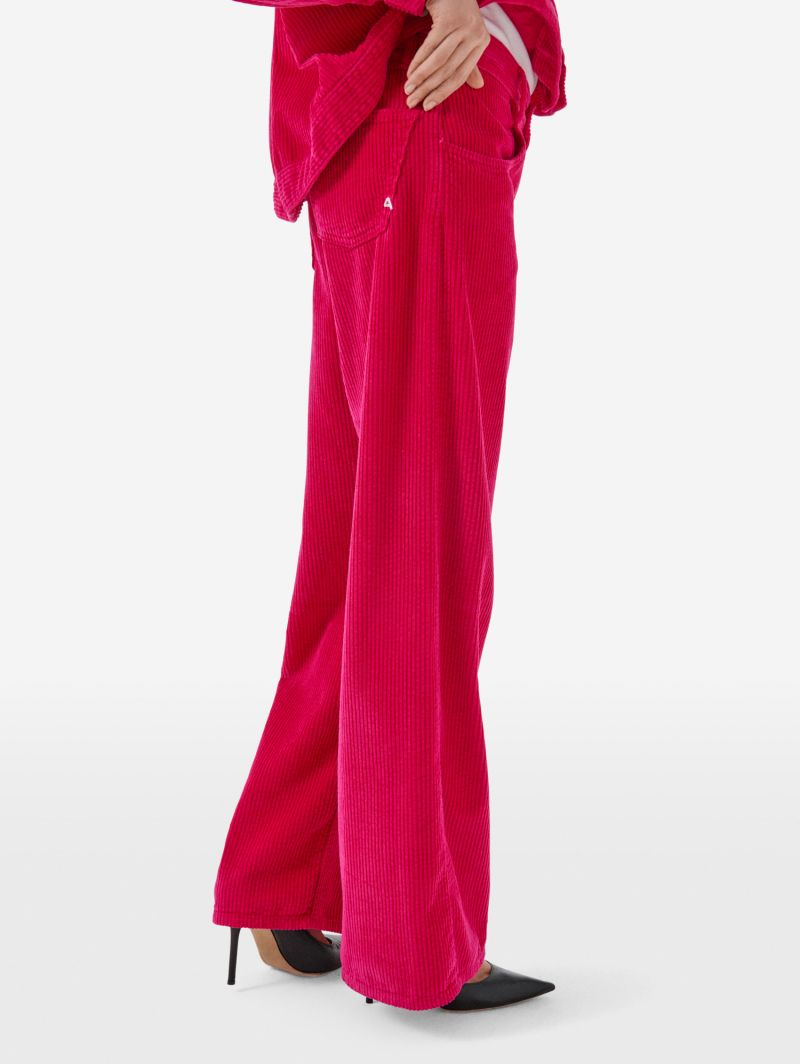Pantaloni Aida Low wide leg in velluto