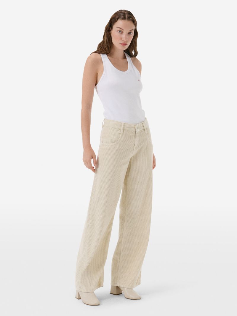 Aida low super fitted low waist volume leg direct dyed
