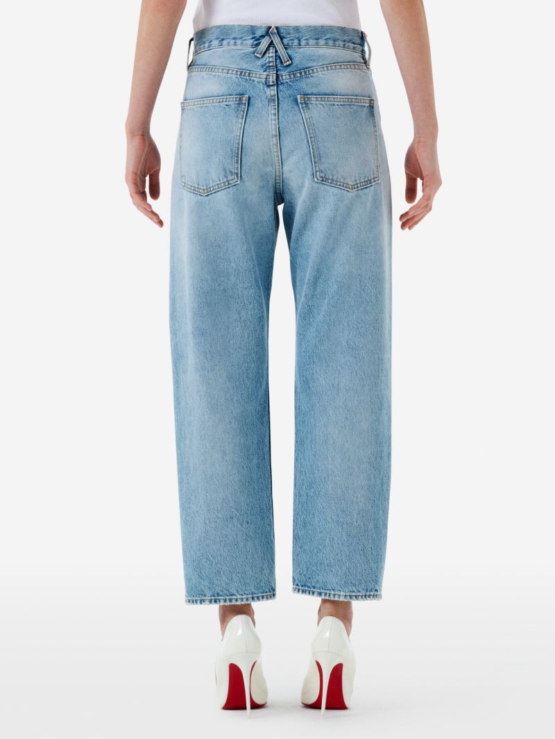 Bella '90s fit mid rise straight light bleach broken edge